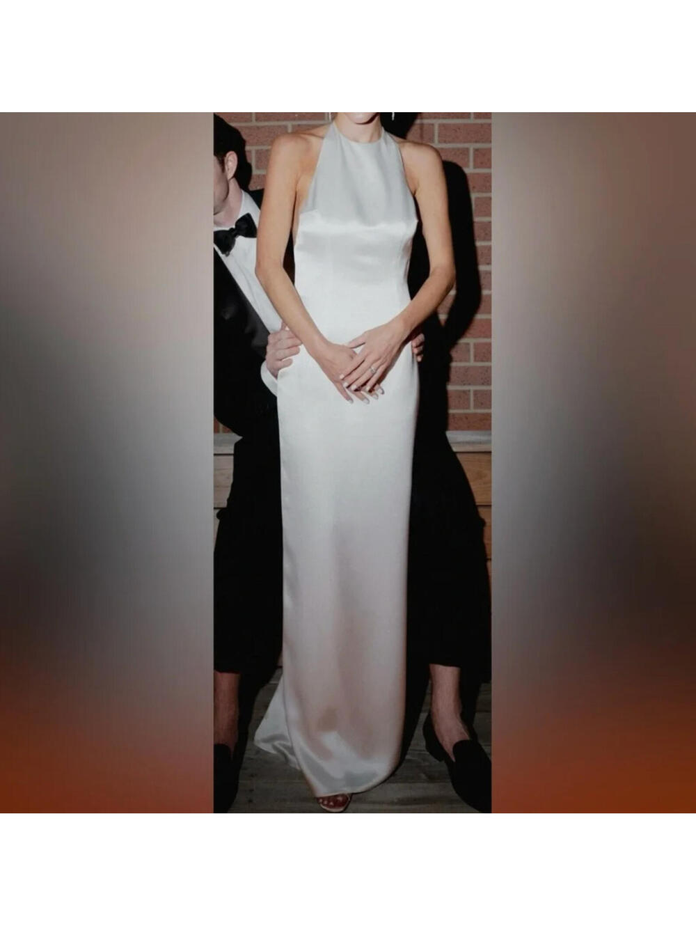 NWT Staud Janet White Wedding Bridal Satin Maxi Dress Gown Designer 4/small
